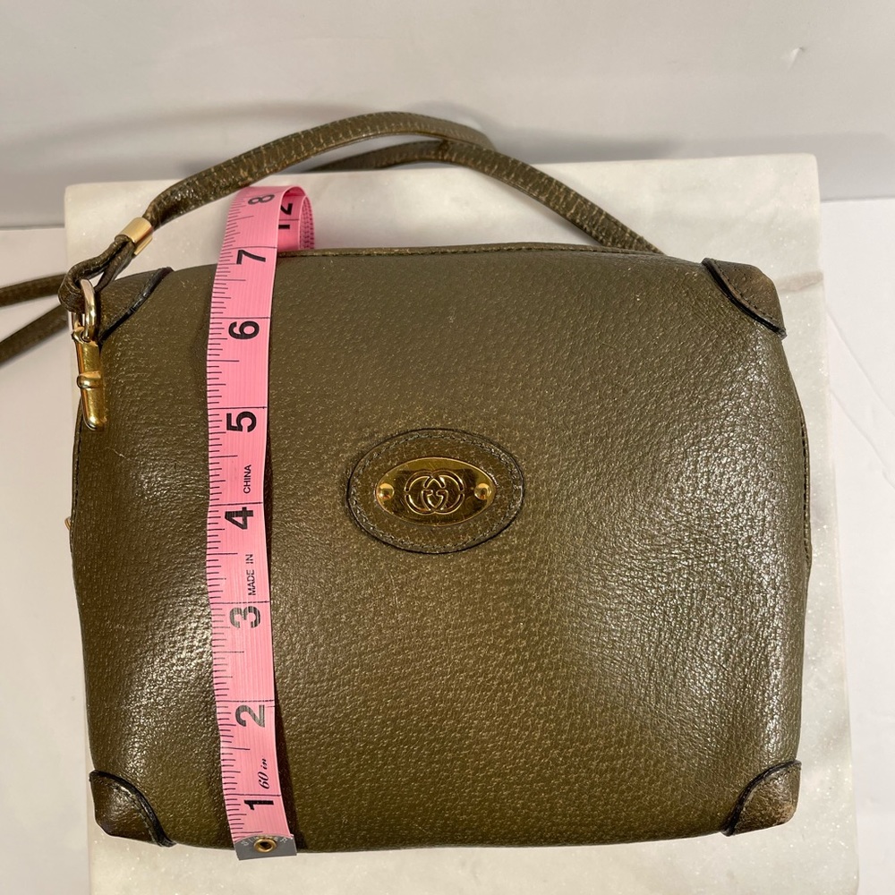 Gucci Vintage Leather Crossbody Shoulder Bag - Picture 9 of 10